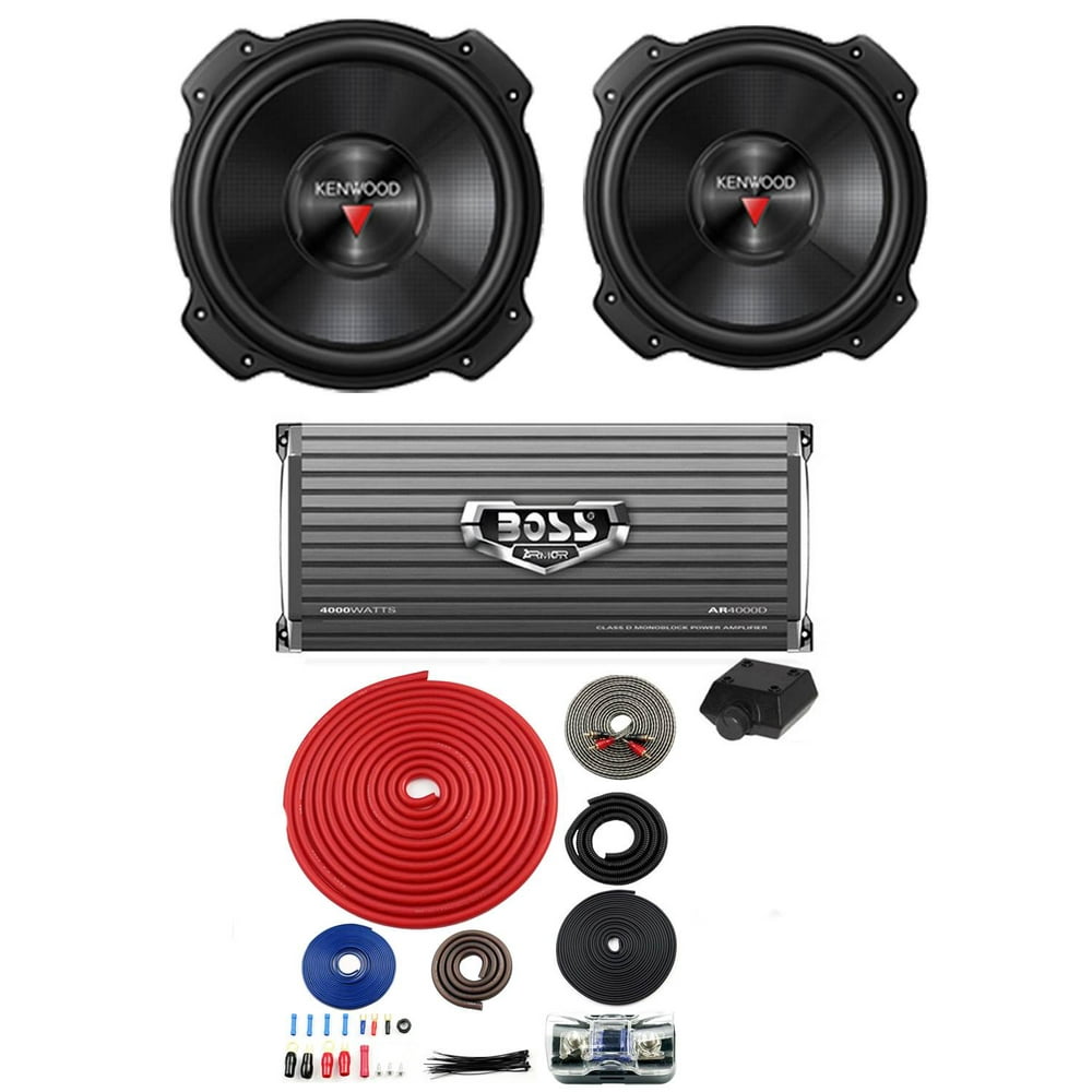 2) Kenwood 12" 2000 Watt Subs + Boss 4000 Watt Monoblock Amplifier