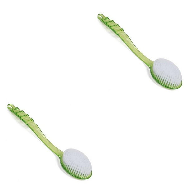 Cepillo Exfoliante Wosthever para Baño Mango Largo Color Verde 1 szt. 2Conjunto