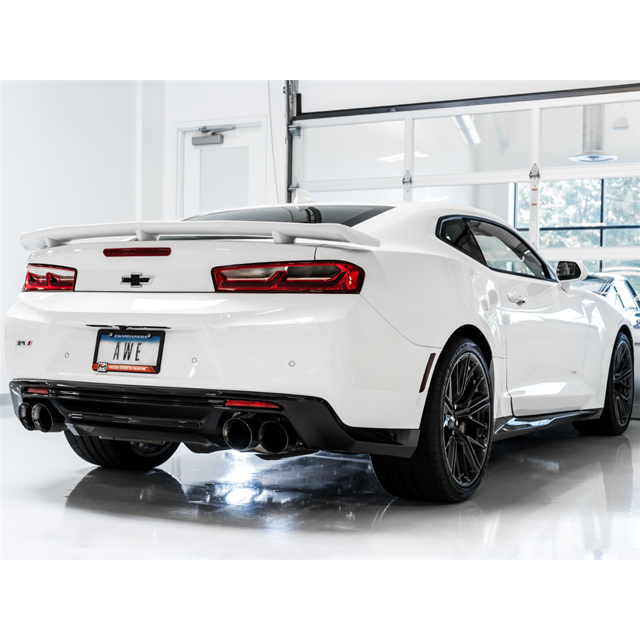 Fits 2016-2024 Chevrolet Camaro AWE Tuning Exhaust System Kit 3020-43076 Touring Edition Cat-Back System; Stainless Steel; Without Muffler; Single Exhaust With Quad Outlet; Rear Exit; Non-Resonated
