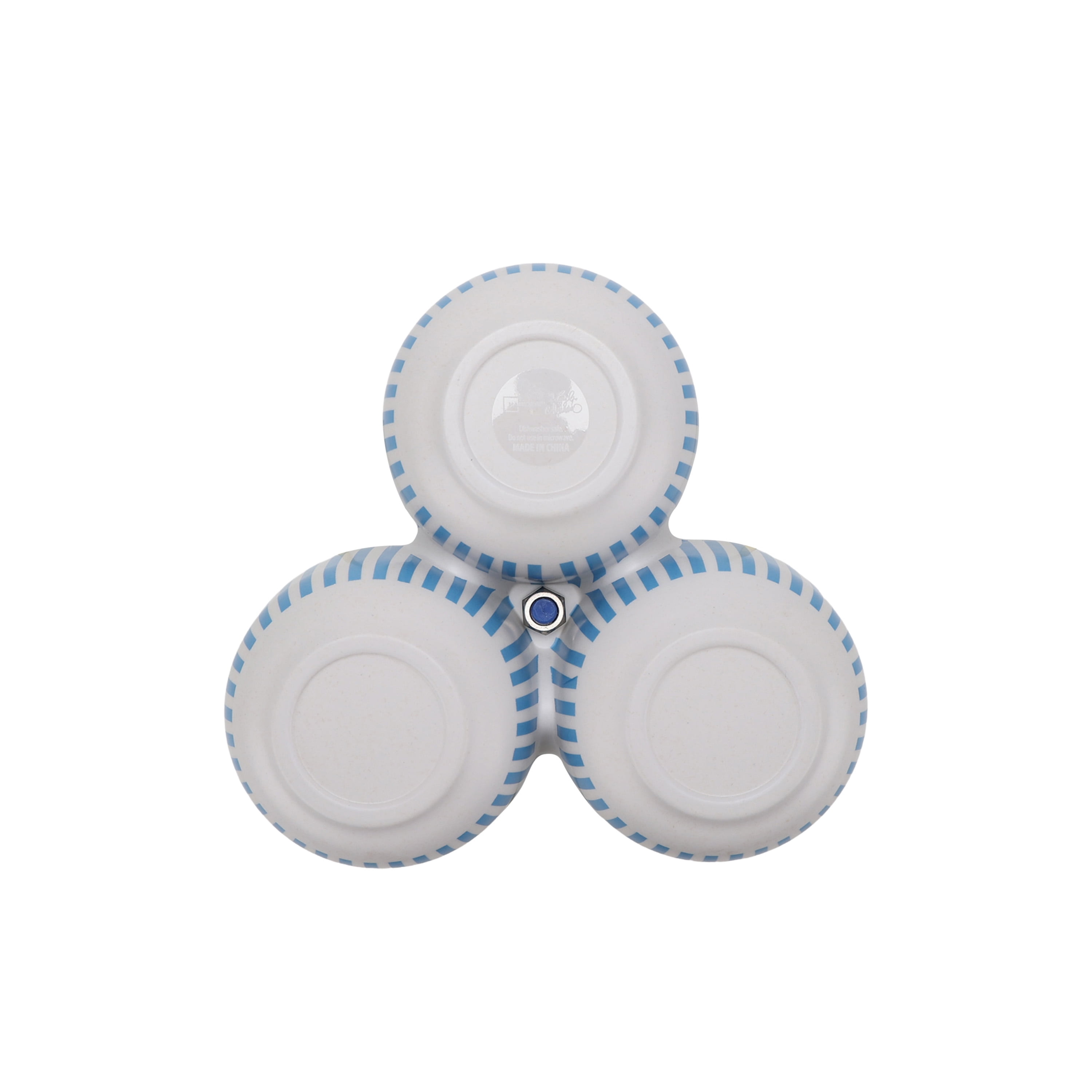 Mainstays by Becky G. & Alejandra Bamboo Melamine Triple Condiment Server, Blue Stripe