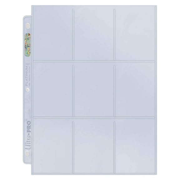 Ultra PRO: Platinum Hologram Standard 9-Pocket Pages - 3-Holes (25-Pack)