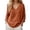 Brown, variant on Women's Mid Sleeve Stretch Fit Soft Casual Basic Layering Tee Blue S