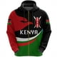 thumbnail image 3 of Sudadera con capucha y cremallera con estampado 3D de la bandera de Kenia para hombre, ropa con emblema nacional de Kenia, chándal diario, ropa de calle para niños, camisetas para niños, 3 of 5