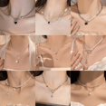 thumbnail image 2 of Collar de perlas para mujer, diseño de nicho que combina con todo, cadena de clavícula de lujo de alta gama, colgante de amor, joyería, 2 of 5