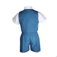 thumbnail image 5 of Boys Baby Toddler Formal Wedding Teal Turquoise Aqua Vest Sets Shorts Suits S-4T, 5 of 6