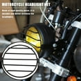 thumbnail image 2 of Motorcycle Headlight Cover-7inch Retro Old School Metal Motorcycle Grill Side Mount Headlight Cover, 2 of 5