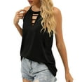 thumbnail image 4 of Vedolay Tank Tops Women Women's Cowl Neck Camis Satin Tank Top Camisoles Blouses,Black XL, 4 of 4