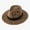 Coffee, variant on Men's Wide Brim Straw Fedora Hat Breathable Summer Cowboy Hat for Outdoor Beach Travel Fishing and Gardening