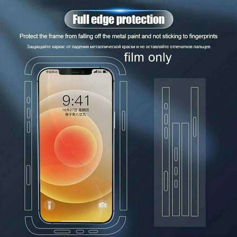Ultra Thin Transparent Side Film For iPhone 12 Pro Max Frame Protective  Guard Film - 3 packs/TPU Hydrogel