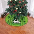 thumbnail image 2 of FMSHPON Deers Green Forest Wildlife Xmas Christmas Tree Skirt Stand Mat for Holiday Party Decoration Indoor Outdoor 36 inches, 2 of 3