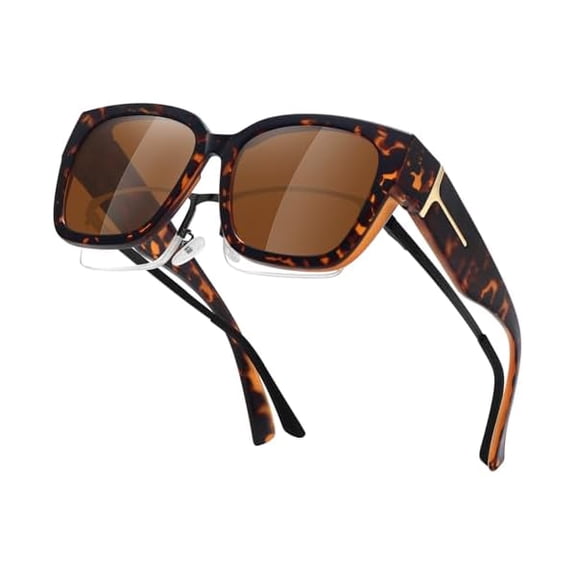 Oversized Fit Over Glasses Sunglasses for Women Men Large Trendy Polarized Sunglasses for Driving UV Protection