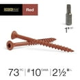 thumbnail image 3 of Deck Plus Star Flat Head Exterior Deck Screws, Red, Steel, No.10 x 2.5", 1lb box, 48429, 3 of 10