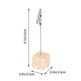 thumbnail image 2 of FUTUREORYY 10Pcs Bamboo Table Number Holders for Wedding Menu Seat Cards 4.7in Pine Wood Cube Base, 2 of 8