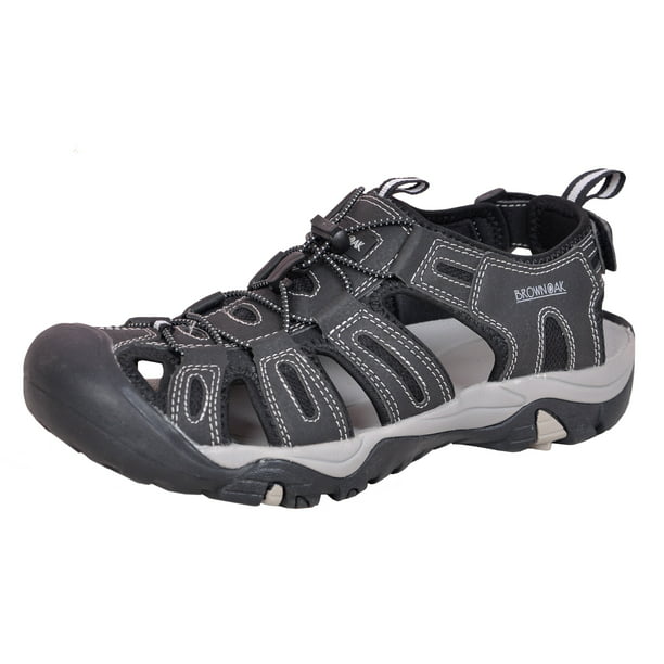Brown Oak Men's Closed Toe Outdoor Hiking Water Shoes Sport Sandals -  