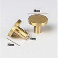thumbnail image 2 of Brushed Brass Cabinet Knobs, Gold Dresser Drawer Knobs, For Cabinets, Cupboards, Bathroom, Bath and Kitchen, Set of 10 (28mm Mushroom), 2 of 4