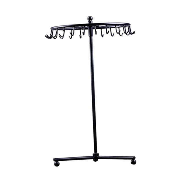 Estante de joyería giratorio Sunnimix negro de hierro base triangular