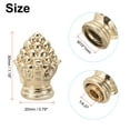 thumbnail image 2 of Uxcell 30 x 20mm  Lamp Finials Caps Knob, Solid Lamp Shade Top Decoration Screw Cap Nuts, Yellow 4 Set, 2 of 7