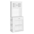 thumbnail image 3 of DEPOT E-SHOP Pantry Cabinet 67" H, 2 Doors, 1 Drawer, 2 Open Storage Shelves, 2 Internal Shelves, 3 Open Side Storage Shelves, White, 3 of 6
