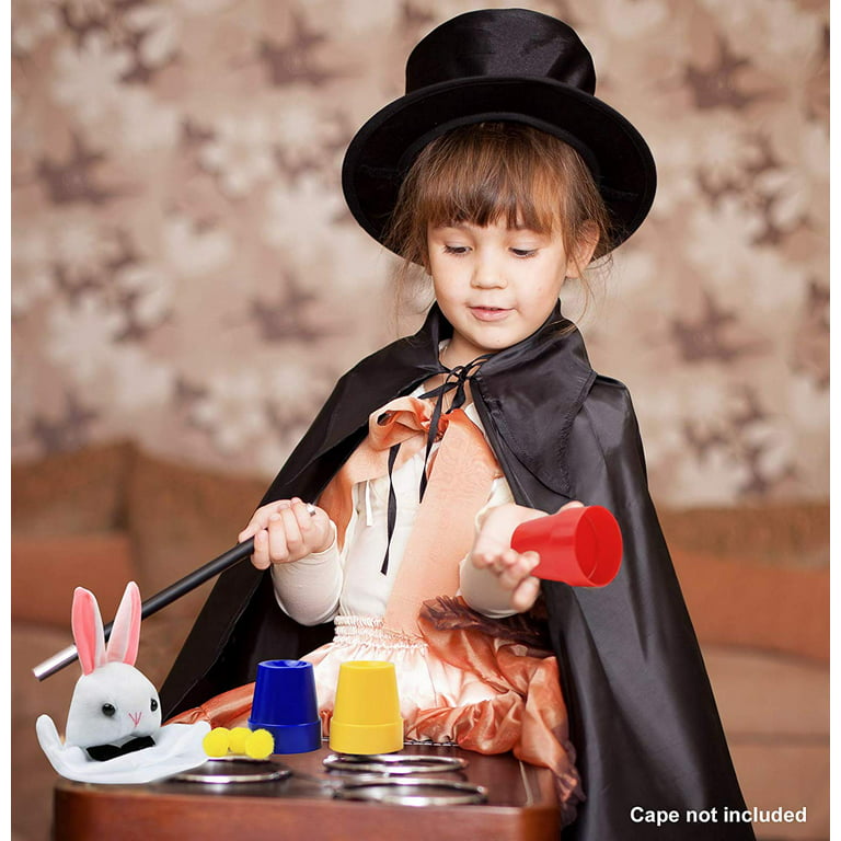 Magic Kit for Kids Magic Tricks Set for Kids Age 6 8 10 12 Magician Costume  for Pretend Play With Easy to Follow Guidebook 