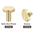 thumbnail image 3 of Unique Bargains 10x10mm Rivets Plats Rivets de Liaison Vis de Retour Rivets Bricolage 15 Pack, 3 of 4