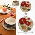 thumbnail image 3 of Cotton Rope Pot Holder Set of 2 Kitchen Trivets Red Chrysanthemum Pattern Potholdersfor Hot Pans & Dishes, 3 of 7