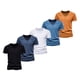 thumbnail image 1 of Camiseta de manga corta AIOPESON 5 piezas marca hombres Casual Color sólido Slim Fit cuello en V 100% algodón AIOPESON Mangas cortas de algodón con cuello en V., 1 of 6
