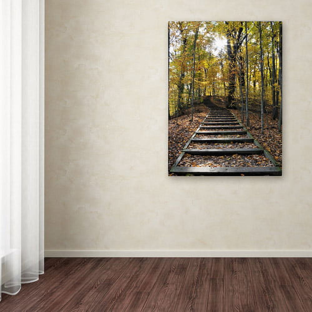 Trademark Fine Art "Fall Stairway 2" Canvas Wall Art by Kurt Shaffer
