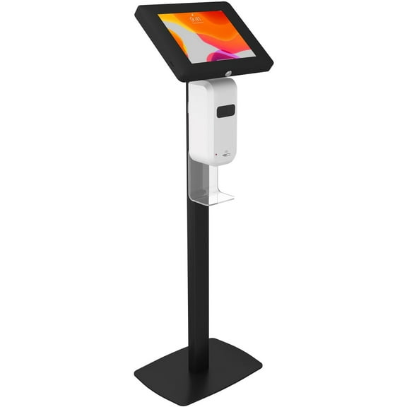 CTA Digital POS Terminal Stand - Up to 10.5" Screen Support - 45" Height - Floor - Steel - Black