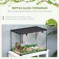 thumbnail image 3 of Pawhut 20"x12"x14" Glass Reptile Terrarium 14 Gallon Top Open Lizard Snake Habitat Tank, 3 of 9