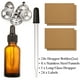 thumbnail image 2 of Frascos cuentagotas AOZITA de vidrio ámbar oscuro de 60 ml con embudo, 2 of 8