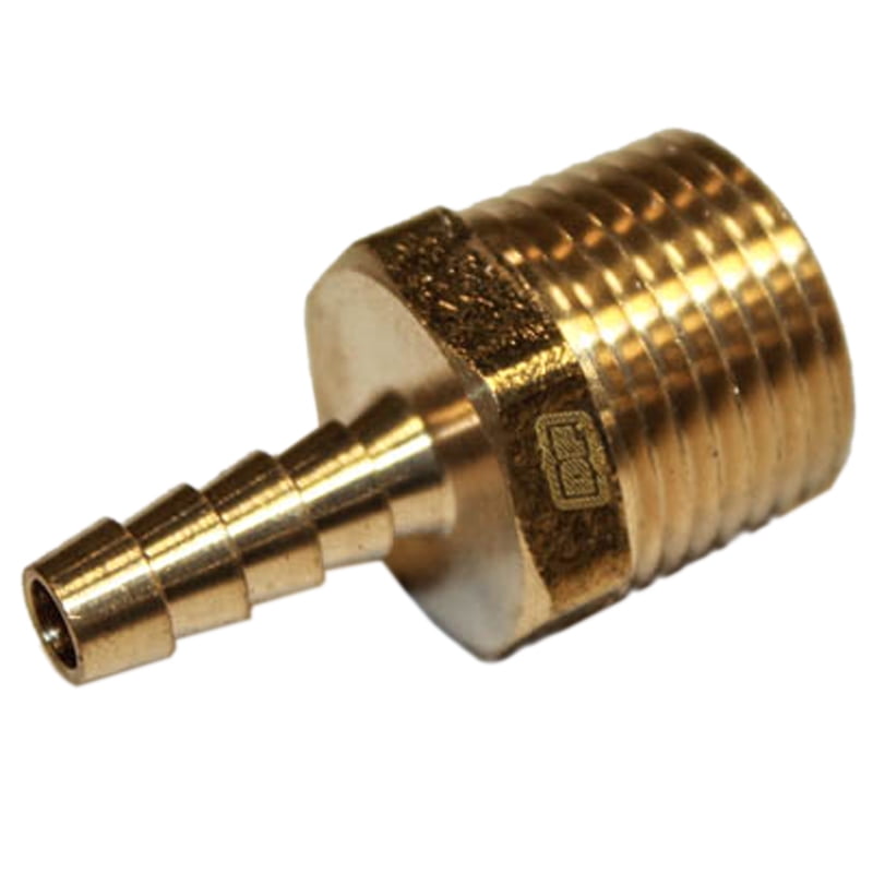 69923 Brass Pushon Hose Fitting Adapter for 1/4" Hose ID X 1/2" NPTF