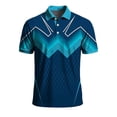 thumbnail image 3 of Ceisia Men's Geometric Print Polo Shirts, Regular Fit Short Sleeve Turndown Collar Casual Summer Tops Gifts, 3 of 5