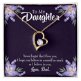 thumbnail image 4 of To My Daughter Believe in Yourself From Dad Forever Necklace w Message Card, 4 of 20