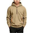 thumbnail image 3 of Frnrwgo Boys Hoodie 5-15Y Fleece Lined Half Zip Heavyweight Pullover Sweatshirt for Fall Winter, 3 of 10