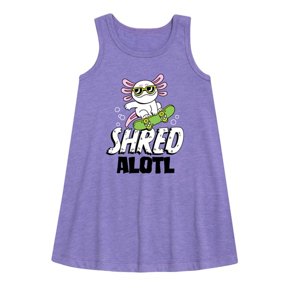 Instant Message - Shred Alotl - Toddler and Youth Girls A-line Dress