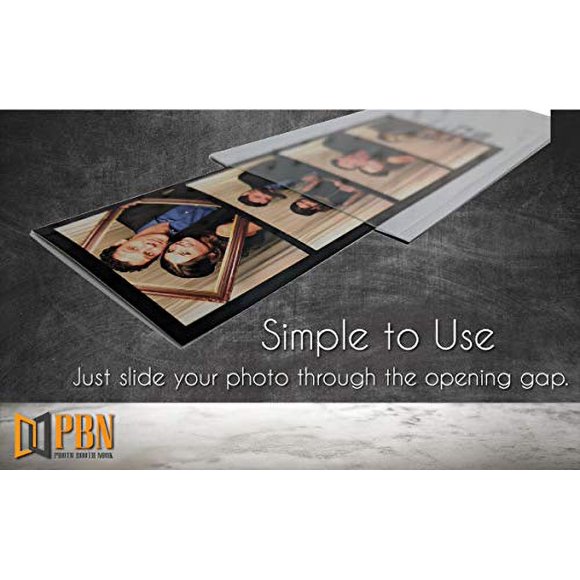 Photo Booth Nook - 50 Pack - Flexible Magnetic Picture Strip Holder - Vinyl Photobooth Strip Frames - crystal clear Surface, Lightweight, Shatterproof Material - Ideas for Party Favors -2 x