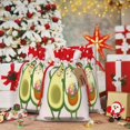 thumbnail image 6 of Pofeuu Avocado Lovers Wearing Umbrella Print Burlap Bags with Drawstrings Drawstring Gift Bags Pouch Bag for Thankgiving Birthday Party Gift Wrapping Treats and Party Favors-Medium, 6 of 9