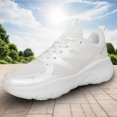 thumbnail image 4 of Zapatos Deportivos Versátiles para Parejas Zapatos Casuales Malla Transpirable Ligeros Zapatos para Correr Al Aire Libre Con Suela Gruesa (Blanco 45), 4 of 9
