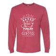 thumbnail image 2 of Wild Bobby Saved By Jesus Fueled By Coffee Inspirational/Christian Men Long Sleeve Shirt, Vintage Heather Red, 3X-Large, 2 of 5