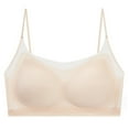 thumbnail image 1 of Sujetadores diarios sin aros sin costuras para talla M-2XL, sujetadores básicos suaves y ligeros con cuello en V para mujer color de piel, 1 of 6