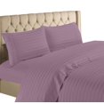 thumbnail image 3 of Home Collection 1200 Thread Count 100% Cotton Egyptian Quality Deep Pocket Stripe Sheet Set (King, Lilac), 3 of 3
