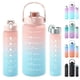 thumbnail image 1 of 3 PCS Water Bottles With Straw 300ML 900ML 2000ML Motivational Sport Water Bottles, 1 of 5