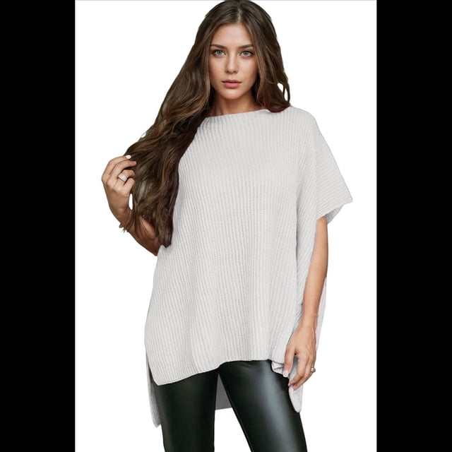 Suéter Holgado de Corta con Hombros Caídos para Mujer, Color , Talla M