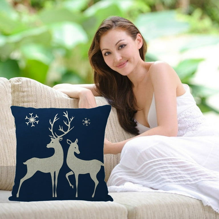 SIfdSeng Body Pillow Case Cover Boho Christmas Snowflake Pillow Cover Linen Elks Christmas Tree Santa Clau Sofa Cushion Cover Zippered Pillow Cases Standard Size Cotton Velvet Pillow Covers Walmart ...