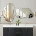 thumbnail image 6 of TEWLOSS Irregular Wall Mirror Cloud Shaped Asymmetrical Mirrors for Bathroom 46"x26", Silver, 6 of 8