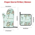thumbnail image 2 of Daiia World Travel Map Pattern Oven Mitts and Pot Holders 4 pcs Set,High Heat Resistant 500 Degree Extra Thicken Long Kitchen Cotton Oven Glove, 2 of 6