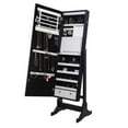 thumbnail image 3 of Tia Classic Silver Jewelry Armoire - Lockable with LED Lights, Crystal Border, Full Length, 3 of 11