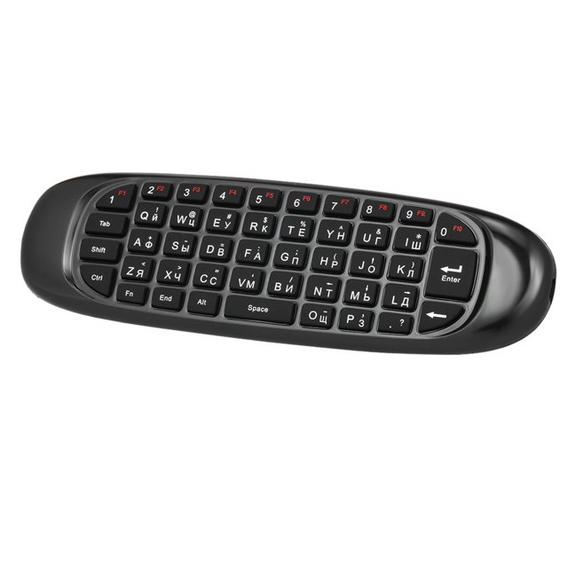 Versión en inglés ruso 2.4G Air Mouse Teclado inalámbrico control remoto 6-Axis Motion Sensing Irfora Teclado