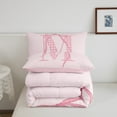 thumbnail image 5 of Erosebridal Bowknot Comforter Sets Queen Size for Teens, Initial M Letter Comforters & Duvets, Monogrammed Decor, Lightweight, 5 of 8