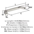 thumbnail image 4 of Amerock Evolve 5-1/16 inch Center-to-Center Satin Nickel Cabinet Pull, 25 Pack, 4 of 4